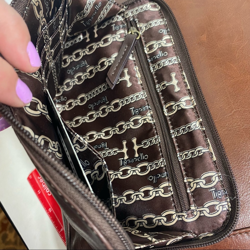 Tignanello Crossbody Handbag Purse Convertible Organizer Travel Bag RFID Protect - Picture 5 of 11